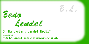 bedo lendel business card